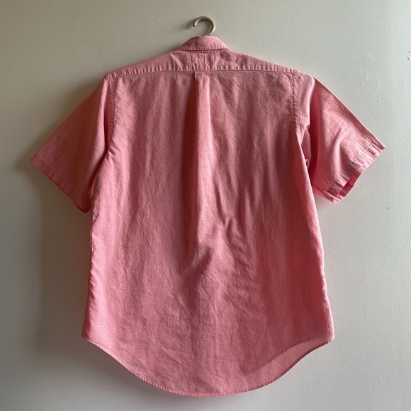 Ralph Lauren Pink Cotton Short Sleeve Dress Shirt Large - Picture 5 of 11